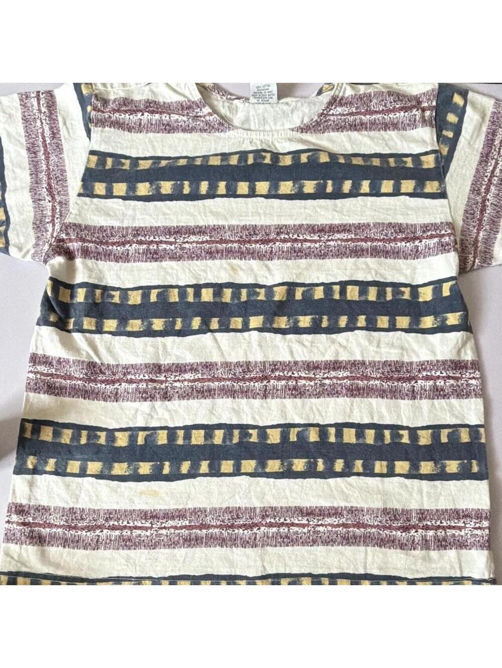 Men's Multi and Cream Tshirt